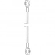 Elingue de levage câble acier cossée/cossée Système S max 3,2 T