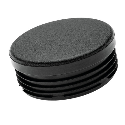 Embout plastique blanc rond intérieur cannelé plat
