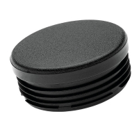 Embout plastique blanc rond intérieur cannelé plat