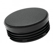 Embout plastique noir rond intérieur cannelé plat