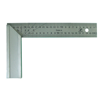 Équerre menuisier- talon alu - lame inox gravée recto verso Équerre menuisier- talon alu - lame inox gravée recto verso