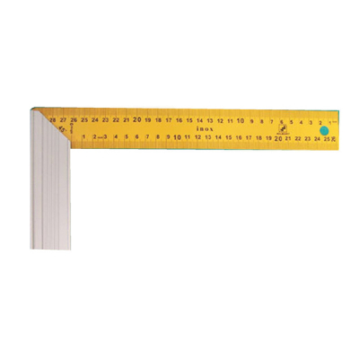 Equerre menuisier - talon alu - lame inox jaune