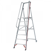 Escabeau mobile plate-forme avec longue main courante