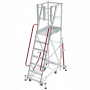 Escabeau mobile de rayonnage en aluminium renforcé et sécurisé