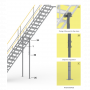 Poteaux de support pour volées d’escalier connectées