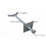 Écrou Papillon Galvanisé – Fixation Console Sécurité – Chantier Pro