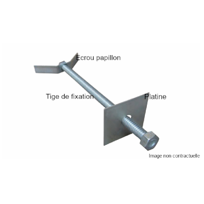 Écrou Papillon Galvanisé – Fixation Console Sécurité – Chantier Pro