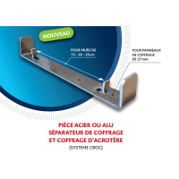 Séparateurs de panneaux coffrage CROC® pour panneaux 27 mm Séparateurs de panneaux coffrage CROC® pour panneaux 27 mm