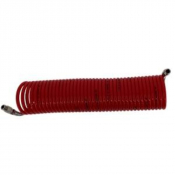 Tuyau spiralé 5M Ø6x8MM avec embouts pivotants mâles 1/4''
