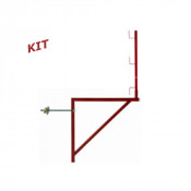 Console 1000 x 1000 avec Potelet – Support Mural – Tube Rond Ø40 - DACAMÉ