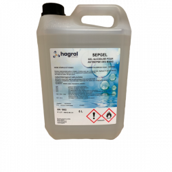 Gel hydroalcoolique virucide, bactéricide 5 litres EN 14476