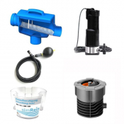 Kit complet d'arrosage pour cuve à eau : Pompe + crépine + filtre + prise eau + ralentisseur