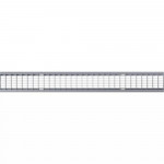 Grille caillebotis, de drainage des eaux pluviales, en acier galvanisé BG-FILCOTEN light LN150