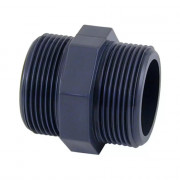 Mamelon PVC fileté 1" 1/4 mâle - mâle