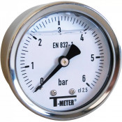 Manomètre axial inox Ø50 – Contrôle pression fluide – Jusqu’à 60 bars