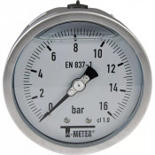 Manomètre tout inox Ø100 axial – Usage agressif – Pression jusqu’à 60 bar