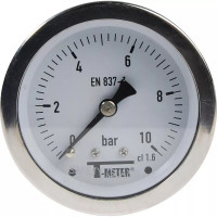 Manomètre inox axial Ø63 – Usage fluides agressifs – Pression jusqu’à 60 bar