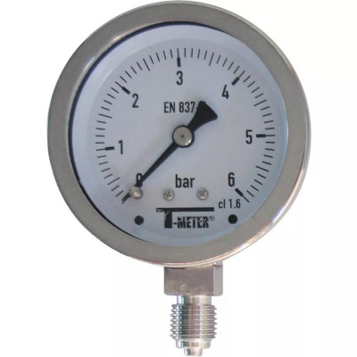 Manomètre inox radial Ø63 – Fluides agressifs – Pression jusqu’à 60 bar