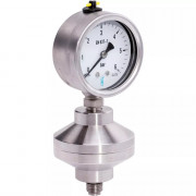 Manomètre inox Ø100 0–1 bar séparateur soudé 316L – 2385RV09S343