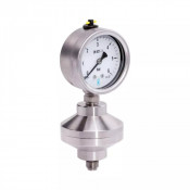 Manomètre inox Ø100 -1/+5 bar cadran sec remplissable – 1/2’’ 