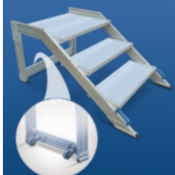 Marchepied roulant en aluminium grande plateforme 35°