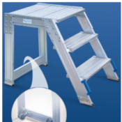 Marchepied roulant en aluminium grande plateforme 60°
