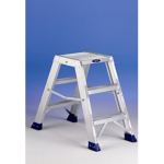 Marchepied professionnel double, plateforme large