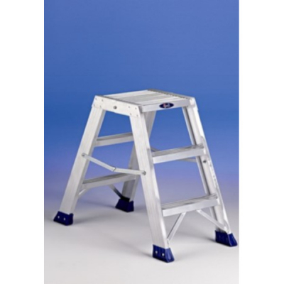 Marchepied professionnel double, plateforme large