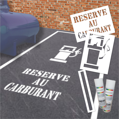 Kit de traçage place "RESERVE AU CARBURANT