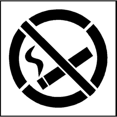 Pochoir Interdiction de fumé pour marquage au sol