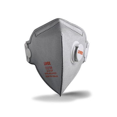 Masque pliable FFP2 avec soupape et filtre carbone - Uvex