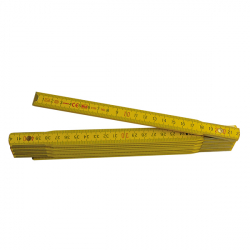 Double mètre - bois jaune - 2 m - Qualité professionnelle