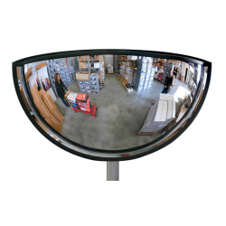Miroir de surveillance 1/4 sphère panoramique vision à 180°