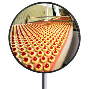 Miroir de signalisation rond en inox à usage intérieur ou extérieur