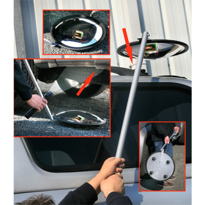 Miroir d'inspection sur roulettes