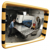 Miroir avec bande jaune et noire Check Point
