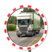 Miroir routier en inox rouge/blanc