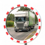 Miroir routier en inox rouge/blanc