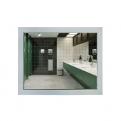 Miroir plat avec cadre blanc
