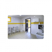 Miroir plat pour sanitaires