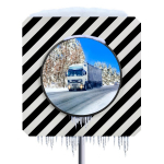 Miroir de circulation en Inox anti-buée - anti-givre