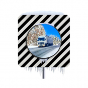 Miroir de signalisation rond antigivre - Garantie 10 ans
