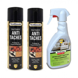 Pack Spray Texclean TG + Lot de 2 aerosols TexGuard