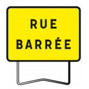 Panneau de Chantier KC1 800x600 Rue Barrée – Signalisation Sécurisée – Conforme NF
