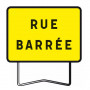 Panneau de Chantier KC1 800x600 Rue Barrée – Signalisation Sécurisée – Conforme NF