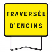 Panneau de Chantier KC1 800x600 Traversée d’Engins – Signalisation Sécurisée – Conforme NF
