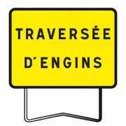 Panneau de Chantier KC1 800x600 Traversée d’Engins – Signalisation Sécurisée – Conforme NF