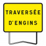 Panneau de Chantier KC1 800x600 Traversée d’Engins – Signalisation Sécurisée – Conforme NF
