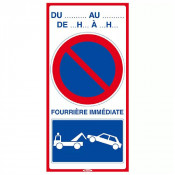 Panneau Stationnement Gênant 2 en 1 800x400 mm – Signalisation Réglementaire – Haute Visibilité Dura