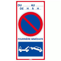 Panneau Stationnement Gênant 2 en 1 800x400 mm – Signalisation Réglementaire – Haute Visibilité Dura